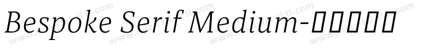 Bespoke Serif Medium字体转换